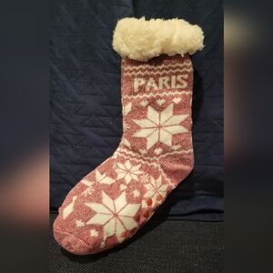 Paris Knit Winter Sock with Snowflake Pattern